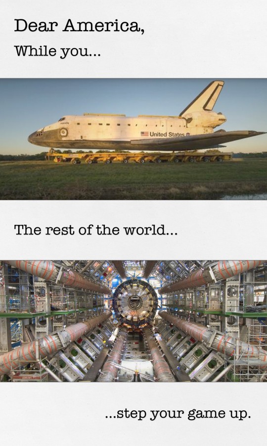 Dear America, Nasa v Hadron Dear America, Nasa v Hadron